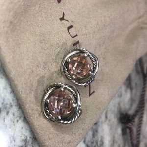 Authentic David Yurman Morganite Infinity Earrings